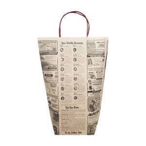 Greenii Medium Handmade Newsprint Paper Bags Recyclable Paper Grocery Bags